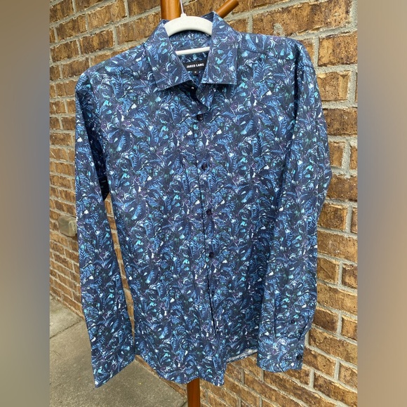 Jared Lang, size Medium, palm leaves, button down - Picture 1 of 6